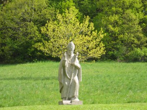 Hl. Kilian Statue in Kilianshof Rhön    